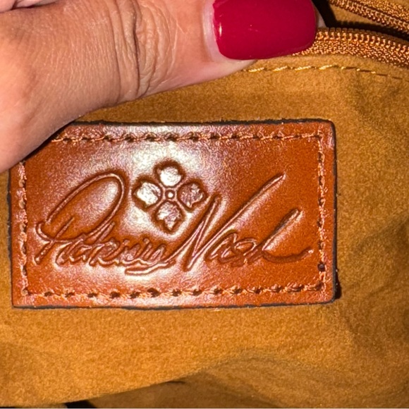 Patricia Nash Floral Embossed Shoulder Bag - Brown and Turquoise - Picture 8 of 9